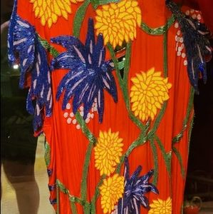 vintage i.magnin beaded dress sz 10us